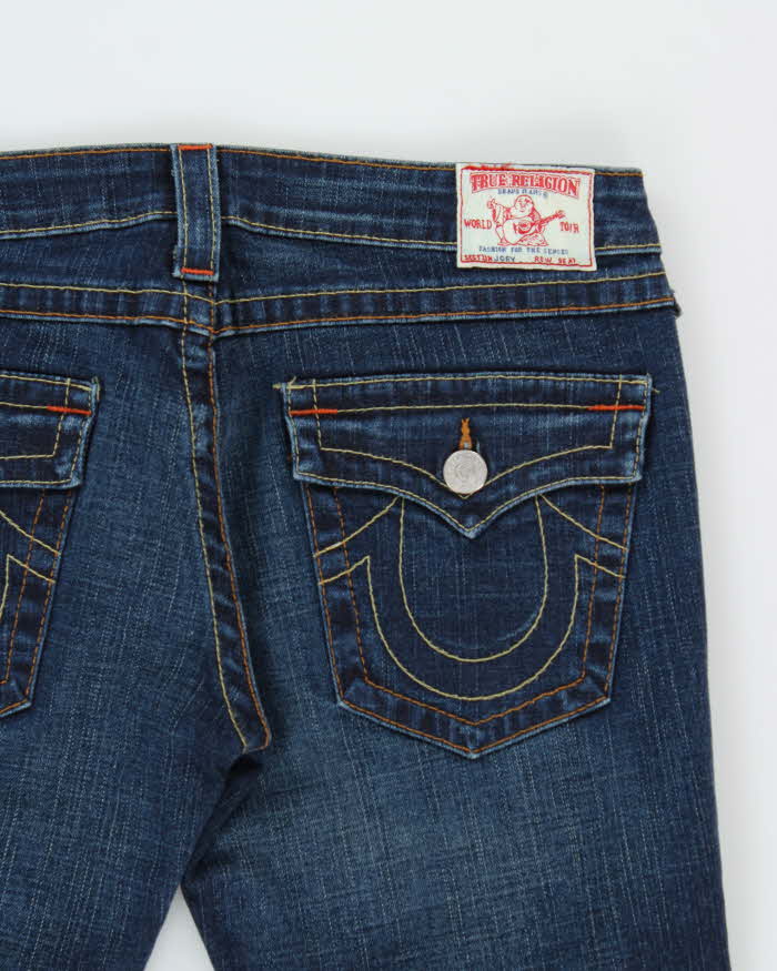 Vintage Y2k 2000s True Religion Twisted Hem Flared Jeans - W32 L28