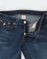 Vintage Y2k 2000s True Religion Twisted Hem Flared Jeans - W32 L28