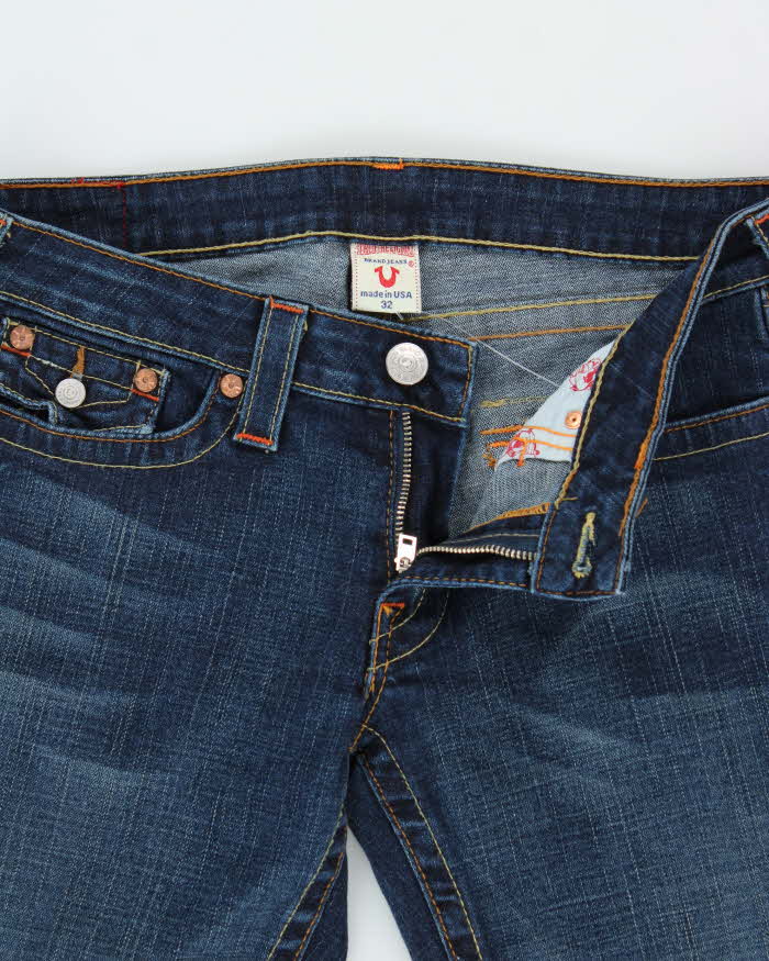 Vintage Y2k 2000s True Religion Twisted Hem Flared Jeans - W32 L28