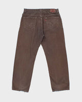 Vintage Y2K 00s Levi's 559 Brown Relaxed Straight Fit Denim Jeans - W36 L30