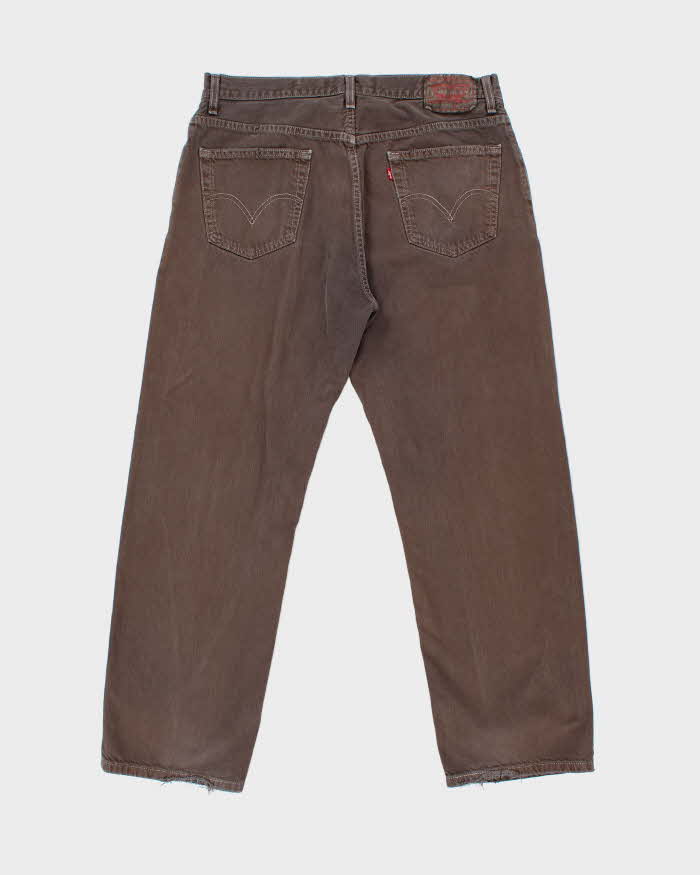 Vintage Y2K 00s Levi's 559 Brown Relaxed Straight Fit Denim Jeans - W36 L30