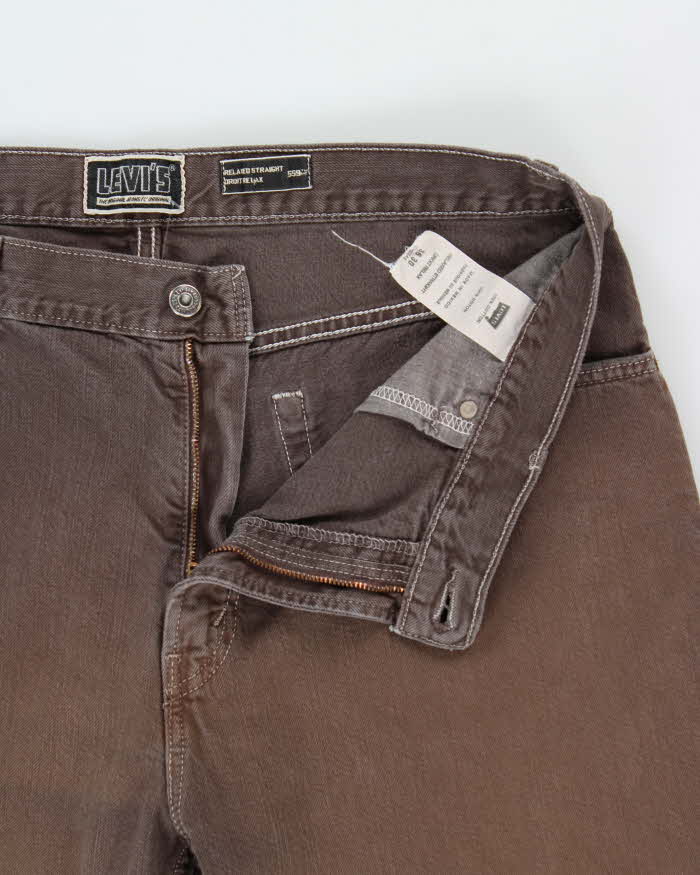 Vintage Y2K 00s Levi's 559 Brown Relaxed Straight Fit Denim Jeans - W36 L30