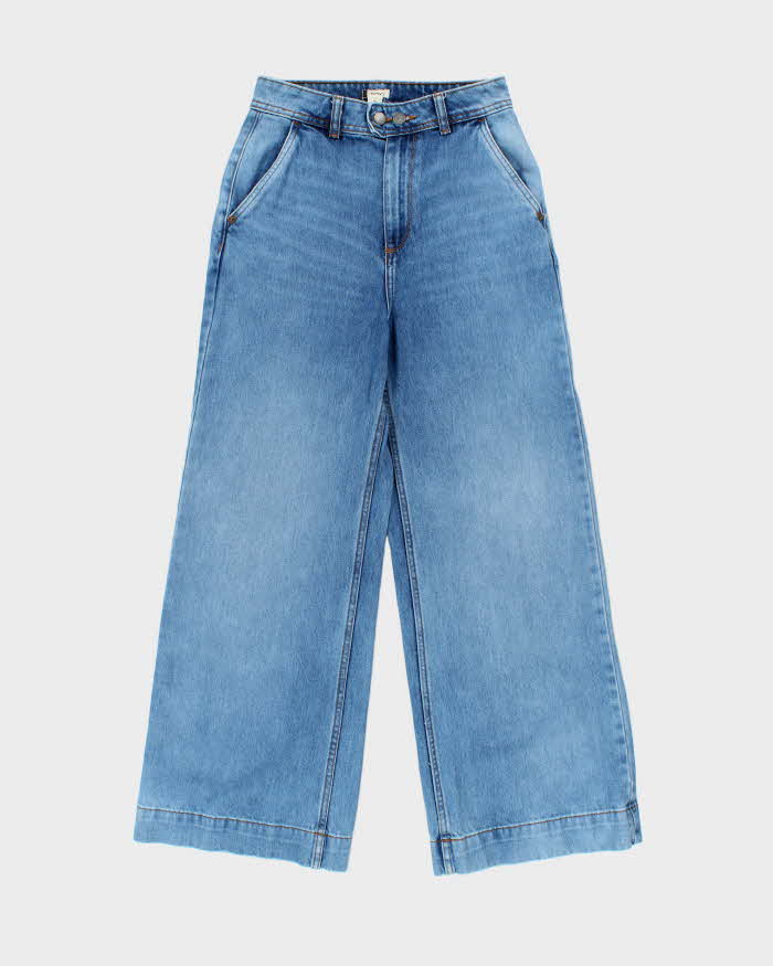 Vintage Roxy Women's High-Rise Wide Leg Bell Bottom Flared Denim Jeans - W28 L30