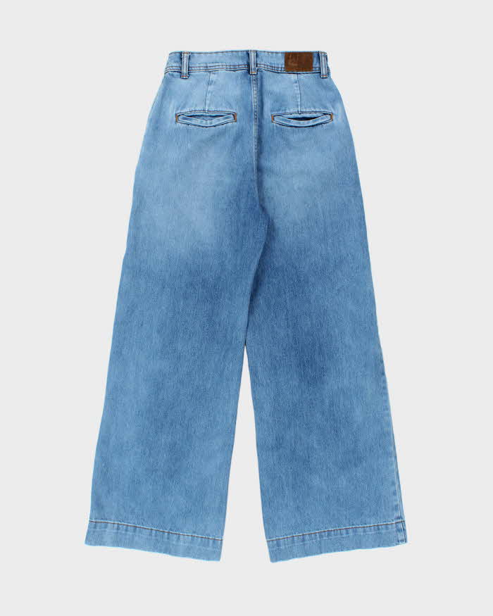Vintage Roxy Women's High-Rise Wide Leg Bell Bottom Flared Denim Jeans - W28 L30