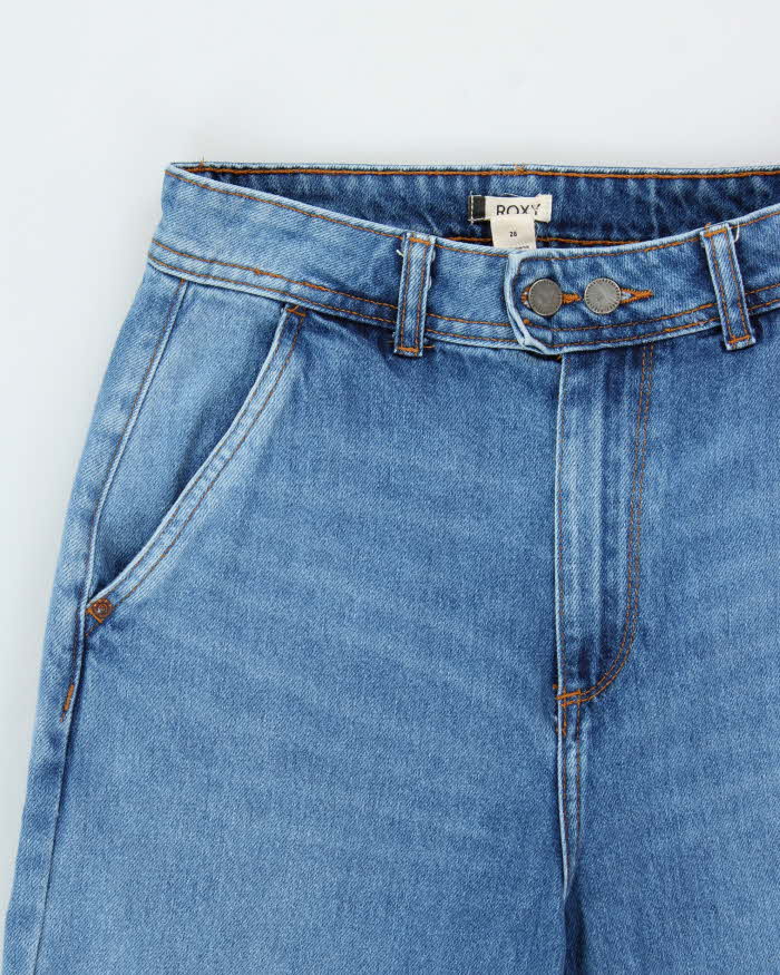 Vintage Roxy Women's High-Rise Wide Leg Bell Bottom Flared Denim Jeans - W28 L30