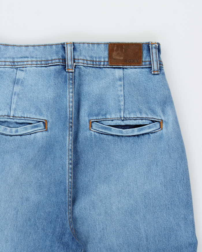 Vintage Roxy Women's High-Rise Wide Leg Bell Bottom Flared Denim Jeans - W28 L30