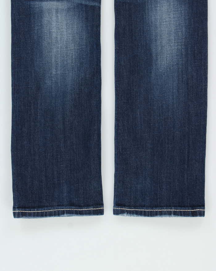 Vintage Y2K 00s Miss Me Women's Low-Rise Embellished Indigo Denim Flap Pocket Signature Straight Leg Jeans - W28 L32