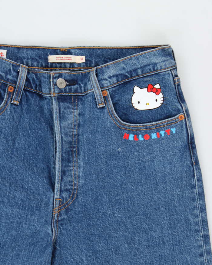 Levi's x Hello Kitty Women's Ribcage Big E High-Rise Relaxed Straight Leg Denim Jeans - W31 L27
