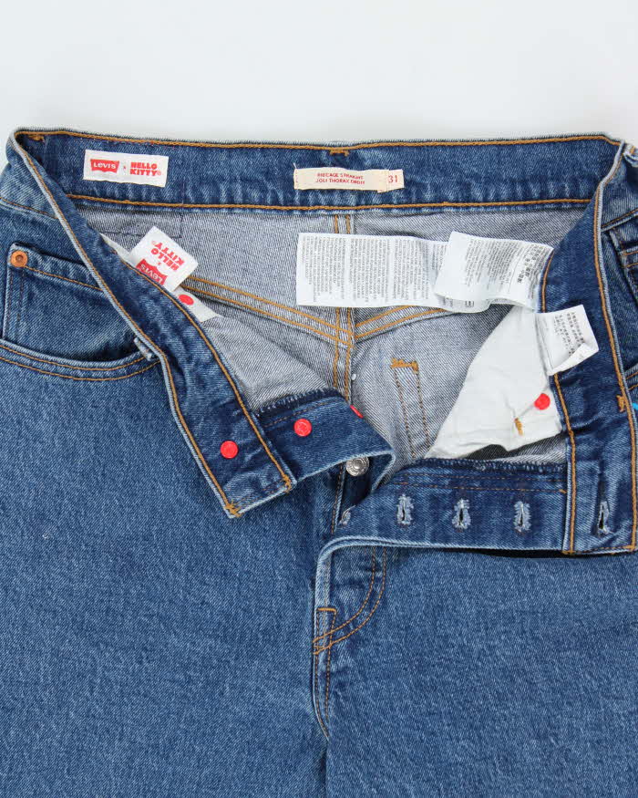 Levi's x Hello Kitty Women's Ribcage Big E High-Rise Relaxed Straight Leg Denim Jeans - W31 L27