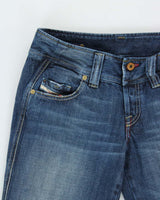 Vintage Y2K 00s Diesel Women's Low Rise Embroidered Relaxed Bootcut Flare Jeans - W30 L30