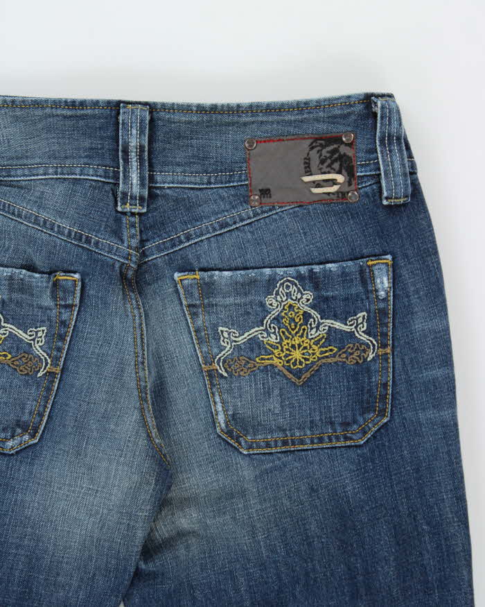 Vintage Y2K 00s Diesel Women's Low Rise Embroidered Relaxed Bootcut Flare Jeans - W30 L30