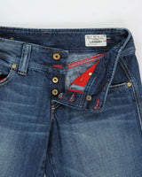 Vintage Y2K 00s Diesel Women's Low Rise Embroidered Relaxed Bootcut Flare Jeans - W30 L30