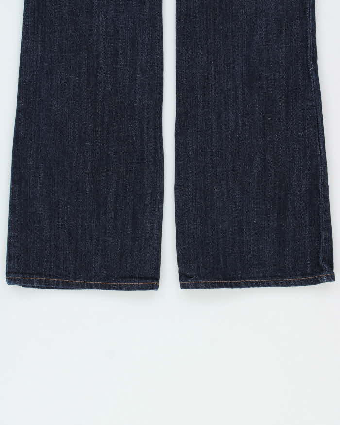 Vintage Y2K 00s Fox Racing Women's Embroidered Low Rise Raw Denim Bootcut Jeans - W28 L32