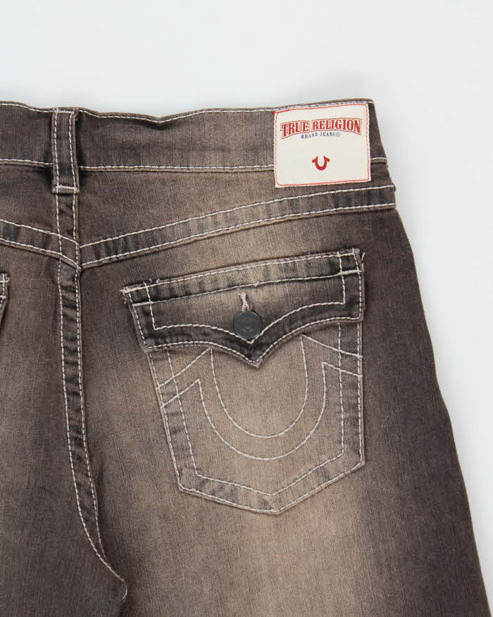 DSWT True Religion Women's 'Jessie Super Baggy' Mid Rise Mud Wash Ultra Wide Leg Jeans - W36 L31