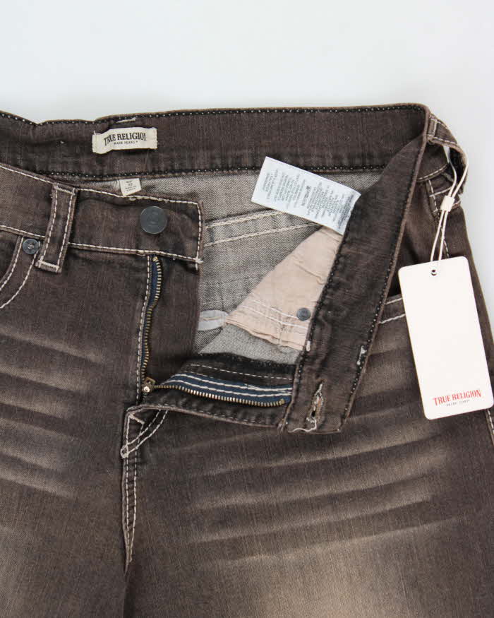 DSWT True Religion Women's 'Jessie Super Baggy' Mid Rise Mud Wash Ultra Wide Leg Jeans - W36 L31