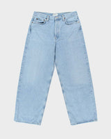 Agolde Women's 'Low Rise Baggy' Distressed Light Wash Denim Wide Leg Jeans - W32 L30
