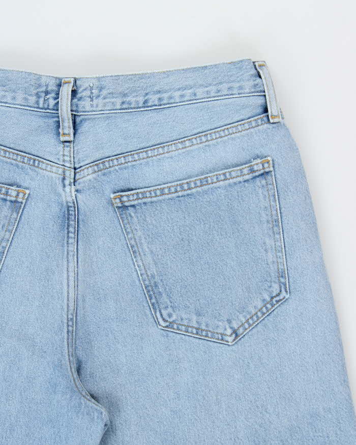 Agolde Women's 'Low Rise Baggy' Distressed Light Wash Denim Wide Leg Jeans - W32 L30