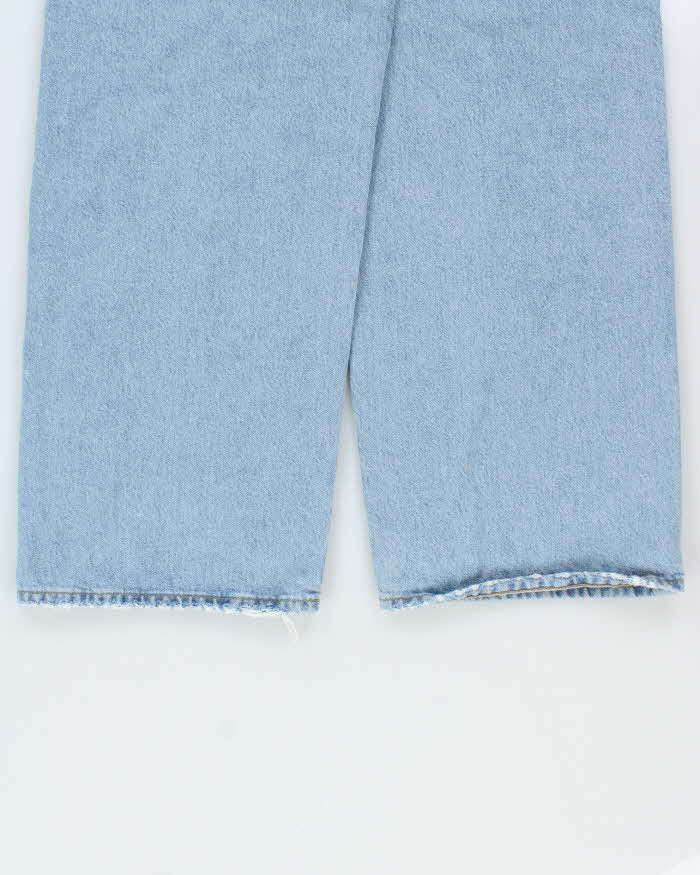 Agolde Women's 'Low Rise Baggy' Distressed Light Wash Denim Wide Leg Jeans - W32 L30