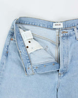 Agolde Women's 'Low Rise Baggy' Distressed Light Wash Denim Wide Leg Jeans - W32 L30