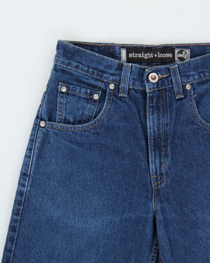 Vintage 1995 Levi's SilverTab Batwing Made In USA Women's High Waisted 'Straight + Loose' Denim Jeans - W26 L27