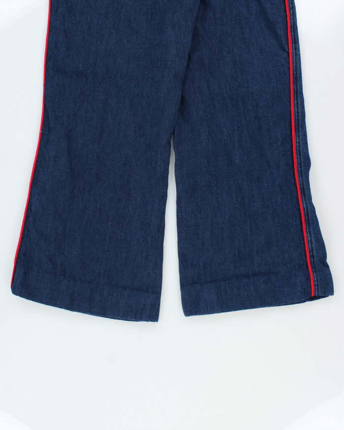 Vintage Y2K 00s LRL Lauren Ralph Lauren Women's Linen Blend Mid Rise Flared Denim Jeans - W32 L27