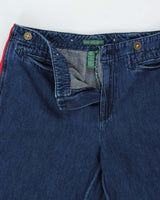 Vintage Y2K 00s LRL Lauren Ralph Lauren Women's Linen Blend Mid Rise Flared Denim Jeans - W32 L27