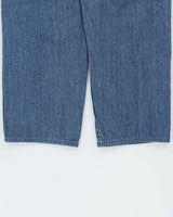 Vintage 1997 Lee Women's High Waisted Denim Wide Leg Riveted Dungaree Fit Carpenter Jeans - W28 L27