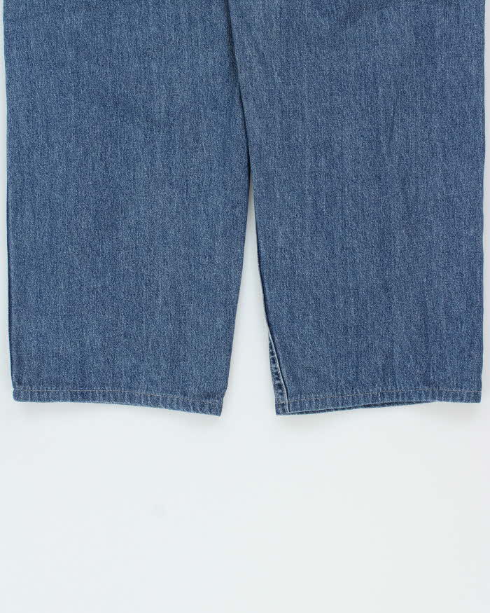 Vintage 1997 Lee Women's High Waisted Denim Wide Leg Riveted Dungaree Fit Carpenter Jeans - W28 L27