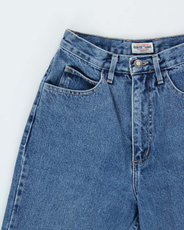 Vintage 1990s Guess Made In USA Women's High Rise Relaxed Fit Carrot Top Denim Jeans - W25 L30