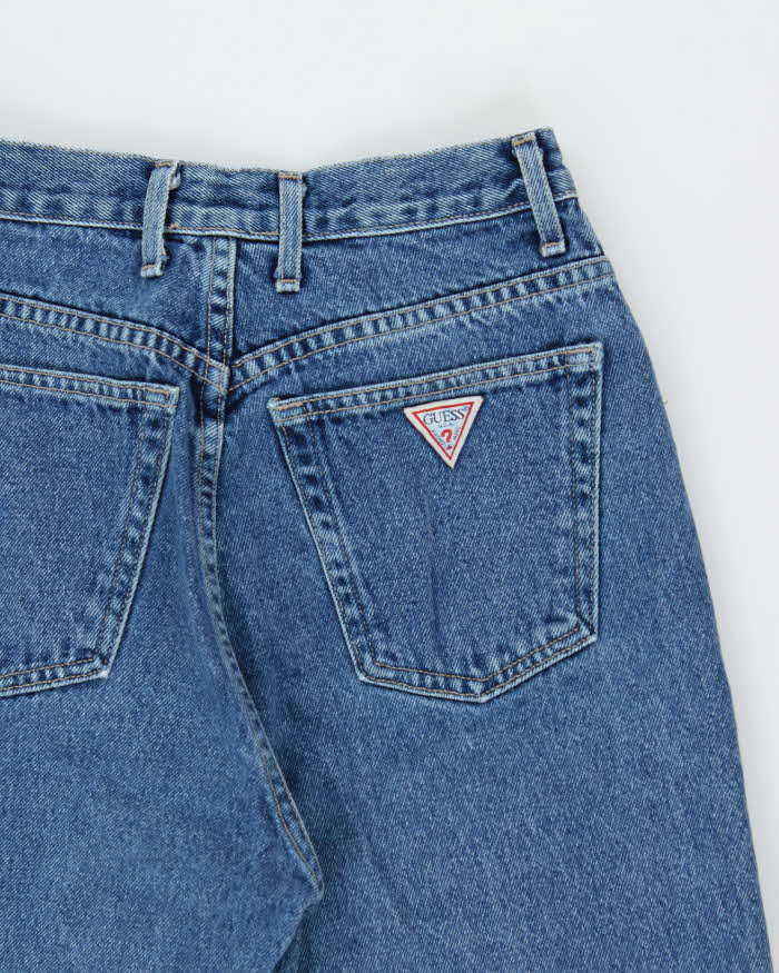 Vintage 1990s Guess Made In USA Women's High Rise Relaxed Fit Carrot Top Denim Jeans - W25 L30