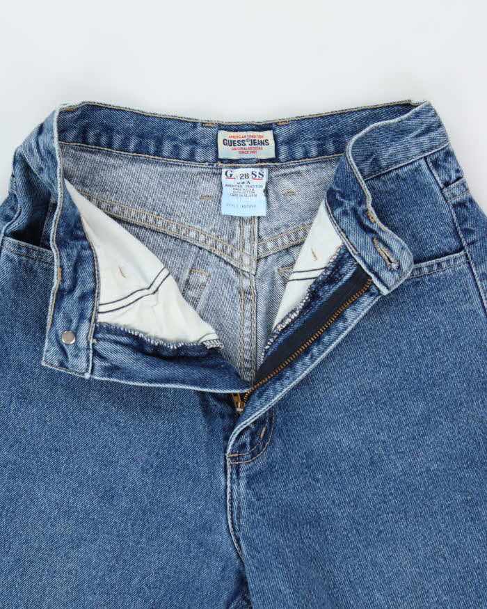 Vintage 1990s Guess Made In USA Women's High Rise Relaxed Fit Carrot Top Denim Jeans - W25 L30