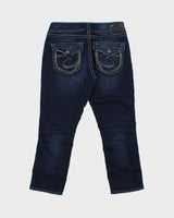 Vintage Y2k 2000s Silver Jeans Company Dark Wash Mid Capris - W28