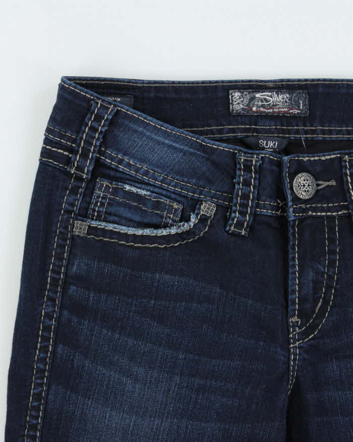 Vintage Y2k 2000s Silver Jeans Company Dark Wash Mid Capris - W28
