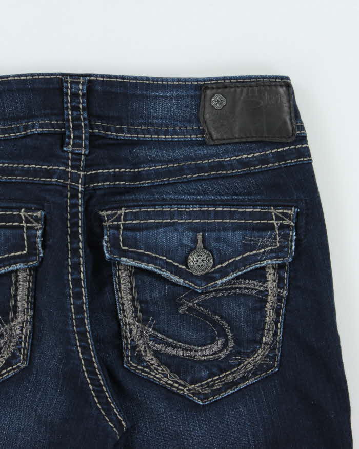 Vintage Y2k 2000s Silver Jeans Company Dark Wash Mid Capris - W28