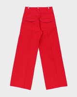 Isabel Marant Red Women's Parsley High-Rise Panel Pocket Wide Leg Flared Jeans - W29 L32