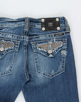 Vintage Y2k 2000s Miss Me Rhinestone Bootcut Jeans - W30 L34