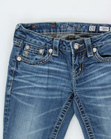 Vintage Y2k 2000s Miss Me Rhinestone Studded Bootcut Jeans - W27 L32