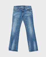 Vintage Y2k 2000s Miss Me Embroidered Rhinestone Studded Bootcut Jeans - W32 L32