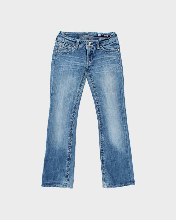 Vintage Y2k 2000s Miss Me Studded Rhinestone Bootcut Jeans - W27 L27
