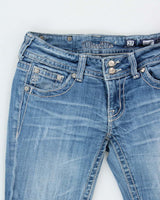 Vintage Y2k 2000s Miss Me Studded Rhinestone Bootcut Jeans - W27 L27
