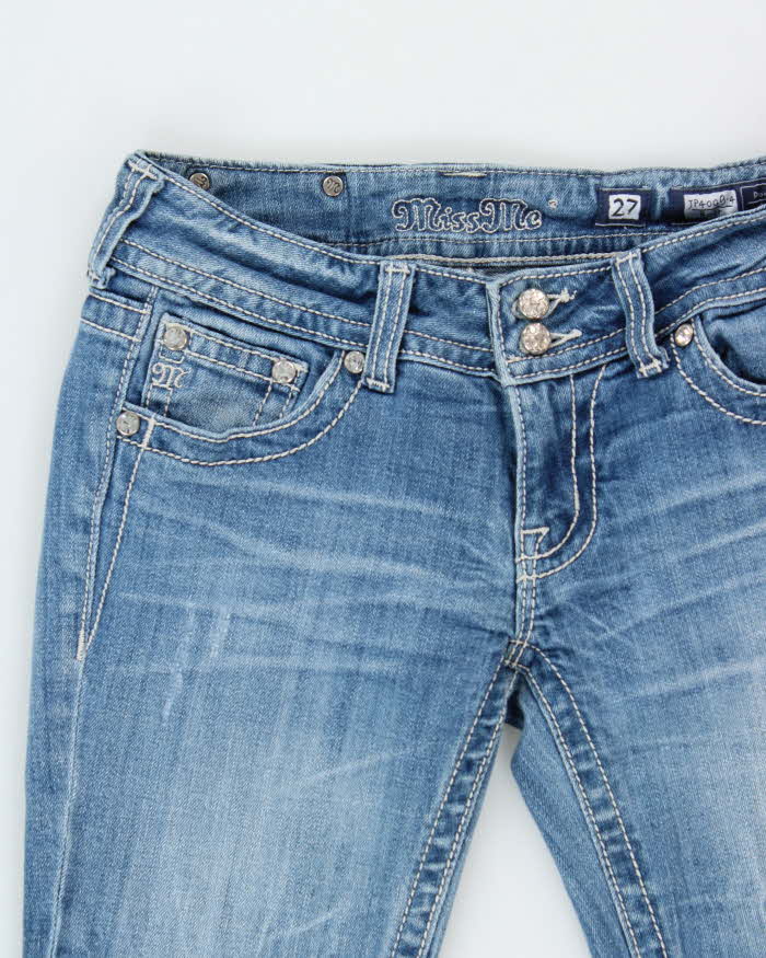 Vintage Y2k 2000s Miss Me Studded Rhinestone Bootcut Jeans - W27 L27