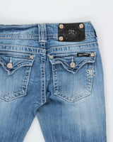 Vintage Y2k 2000s Miss Me Studded Rhinestone Bootcut Jeans - W27 L27