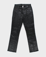 Vintage 1990s Guess Jeans Coated Embossed Crocodile Print Jeans - W30 L32