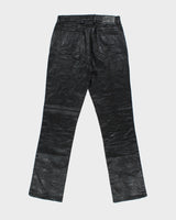 Vintage 1990s Guess Jeans Coated Embossed Crocodile Print Jeans - W30 L32