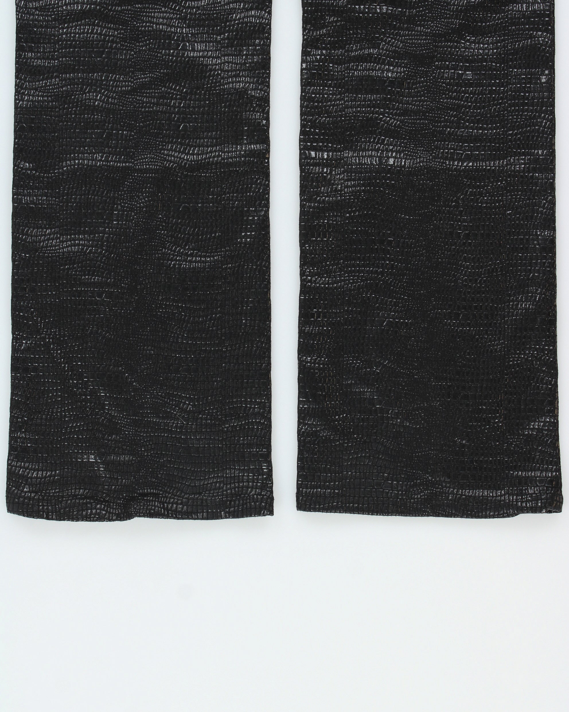 Vintage 1990s Guess Jeans Coated Embossed Crocodile Print Jeans - W30 L32