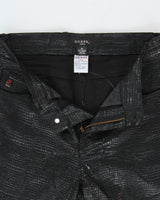 Vintage 1990s Guess Jeans Coated Embossed Crocodile Print Jeans - W30 L32