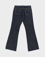 Vintage Y2K 00s Adriano Goldshmied Women's Low-Rise Raw Denim Made In USA Club Bootcut Flared Jeans - W29 L34