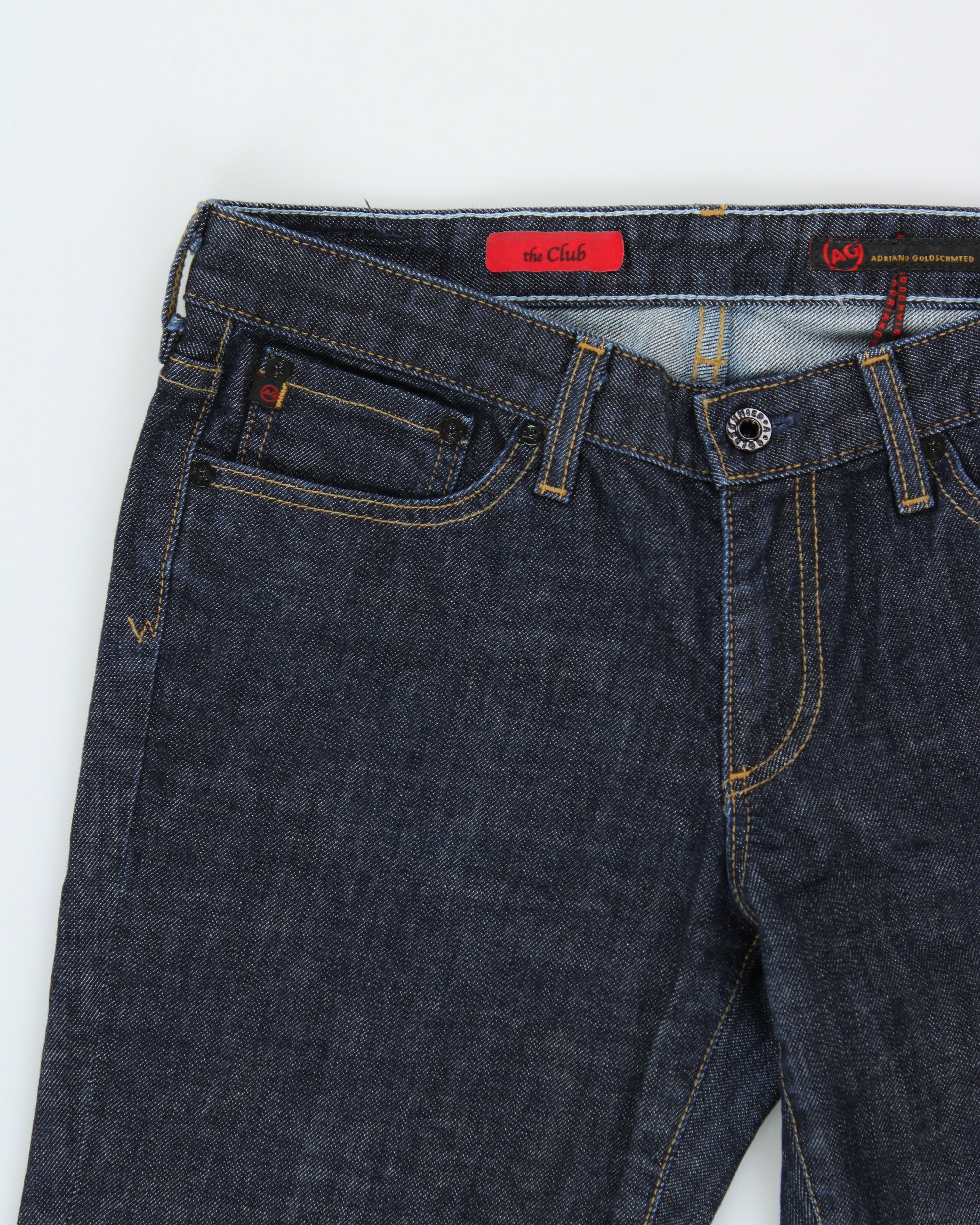 Vintage Y2K 00s Adriano Goldshmied Women's Low-Rise Raw Denim Made In USA Club Bootcut Flared Jeans - W29 L34
