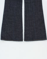 Vintage Y2K 00s Adriano Goldshmied Women's Low-Rise Raw Denim Made In USA Club Bootcut Flared Jeans - W29 L34