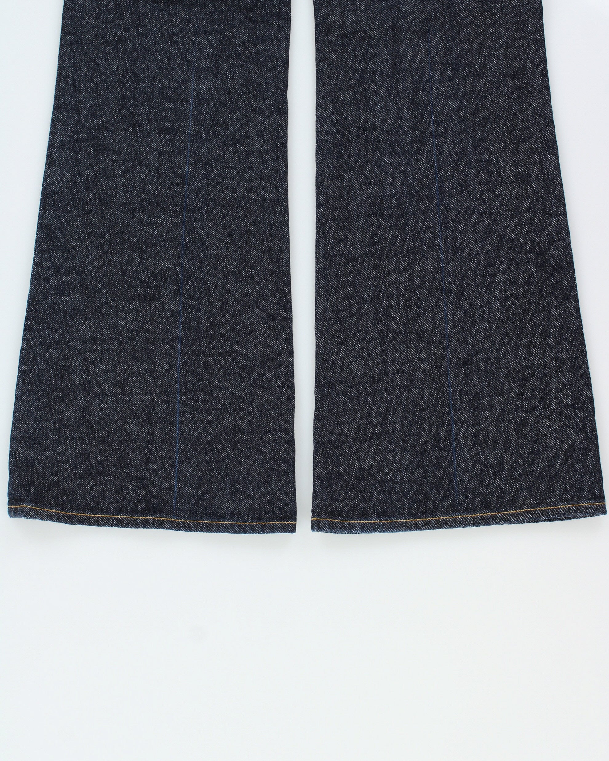 Vintage Y2K 00s Adriano Goldshmied Women's Low-Rise Raw Denim Made In USA Club Bootcut Flared Jeans - W29 L34